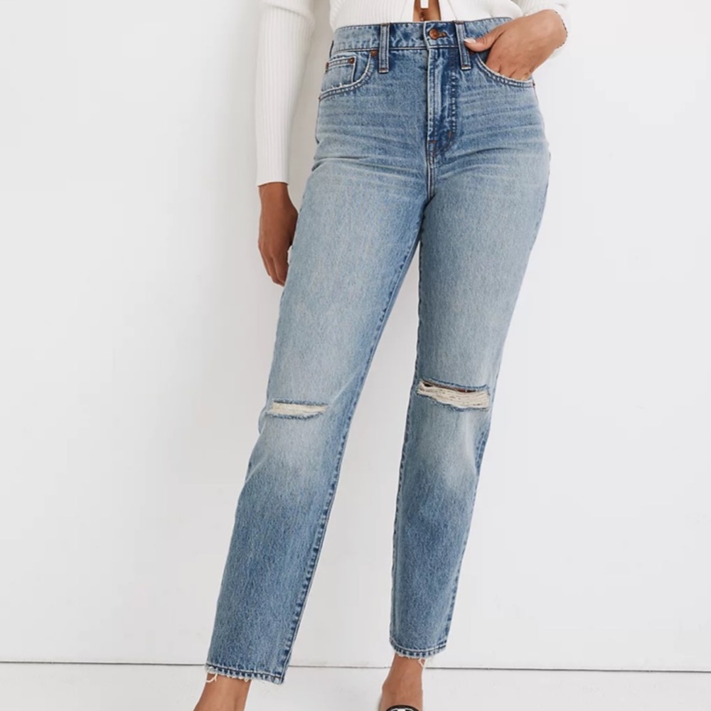 Madewell Perfect Vintage Jean in Phillips Wash: Knee-Rips Edition. Sz 31
